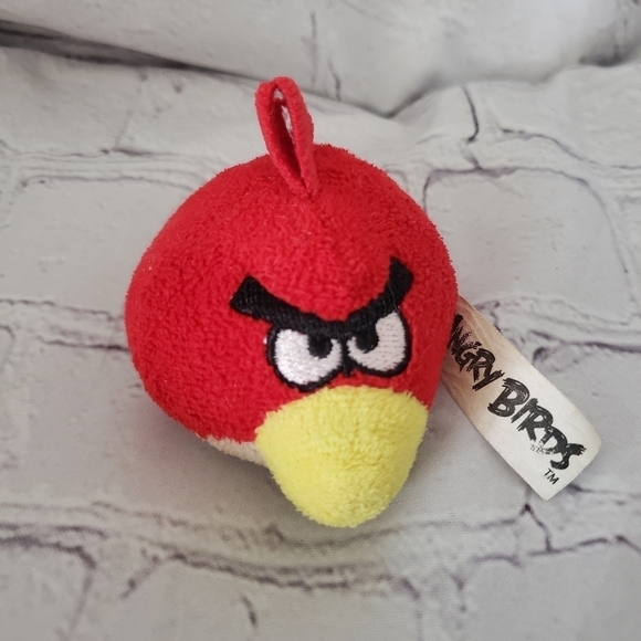 Angry Birds Red Cardinal Bird Plush 3-inch Finger Puppet Flinger 2011 Rovio - Picture 1 of 6